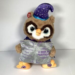 Cuddle Barn Octavius The Story Telling Owl Plush 13" Eyes Light Up Mouth Moves
